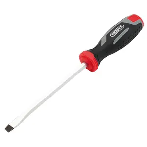 Draper Pound Thru Slotted Soft Grip Screwdriver, SL8 x 150mm 13478