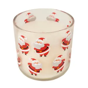 Candlelight Father Christmas Medium Apple cinnamon cookie White/red LED Candle