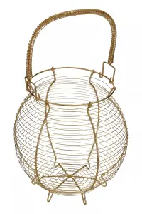 Interiors by Premier Hygge Gold Finish Egg Basket