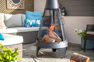 La Hacienda Mesh Colorado XL Steel Chimenea 160CM