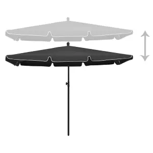 Berkfield Garden Parasol with Pole 210x140 cm Anthracite