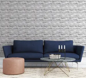 Arthouse Painted Canvas Grey Wallpaper