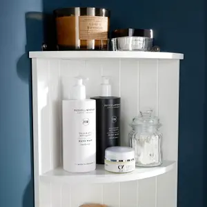 Home Source Bathroom Kitchen Corner Storage Shelf - White