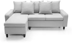 Napoli Reversible Corner Sofa In Light Grey