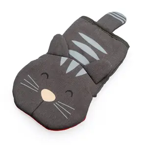 MEOW Cat Single Heat Resistant Oven Glove Novelty Kitchen Mitten