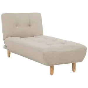 Fabric Chaise Lounge Beige ALSTEN