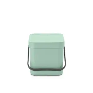 Brabantia Sort & Go Standard Jade green Plastic Bin - 6L Freestanding