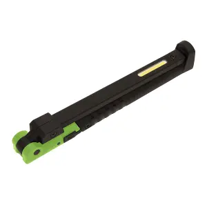 Sealey Rechargeable Slim Folding Pocket Light 2 COB & 1 SMD LED - Green LED01G