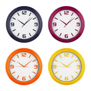 Maison by Premier Raspberry Plastic Wall Clock