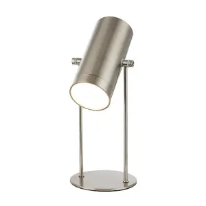 Modern Satin Nickel Adjustable Tiltable Rechargeable LED Table/Desk/Floor Lamp