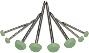 50 x Chartwell Green UPVC 30mm Poly Top Pins Plastic Headed Fascia Fixings