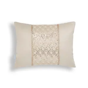 Catherine Lansfield Deco Sequin 30x40 cm Cushion Champagne Gold