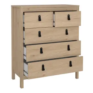 Barcelona Chest 3+2 drawers in Jackson Hickory Oak