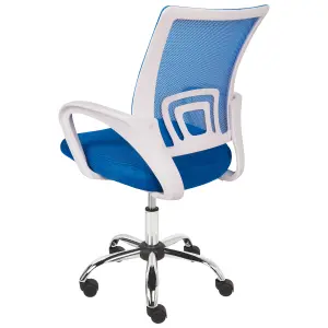 Beliani Minimalist Office Chair Blue SOLID