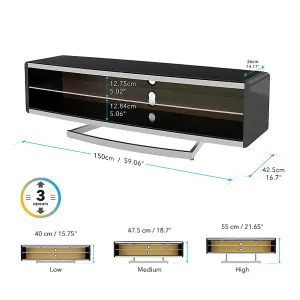 AVF Portal Interchangeable 1.5m TV Stand, for TVs up to 47"