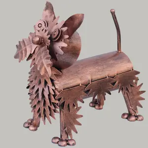 Alfonso Copper Metal Dog Sculpture