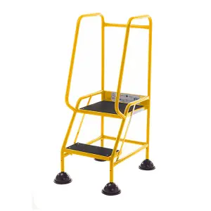 TUFF Easy Glide Steps - 2 Tread - Yellow - Anti-Slip