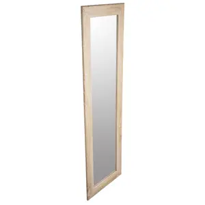 Andino Light oak effect Rectangular Wall-mounted Framed mirror, (H)133cm (W)43cm