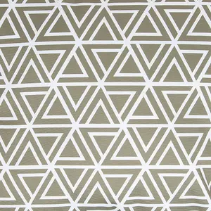 Art Deco Geometric Print Yellow and Olive Outdoor Cushion (Set of 4)