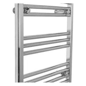 Rinse 600x540mm Chrome Bathroom Heated Towel Rail Radiator Straight Ladder Style Towel Warmer