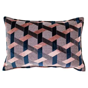 Paoletti Delano Geometric Jacquard Polyester Filled Cushion