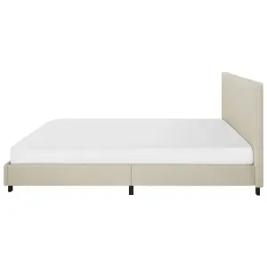 Fabric EU Super King Bed Beige ALBI