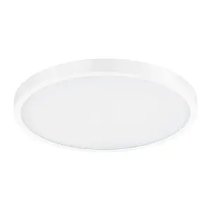 Wall / Ceiling Light White 400mm Round Surface Mounted 25W LED 3000K