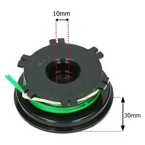 SPARES2GO Line and Spool compatible with JCB PBC25F PLT25 PLT25F Strimmer Trimmer