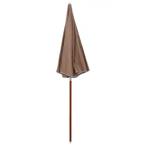 Berkfield Parasol with Steel Pole 240 cm Taupe