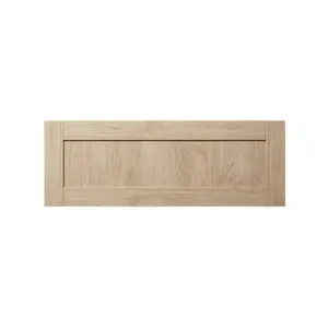 GoodHome Alpinia Matt light oak effect Shaker 2 drawer front, bridging door & bi fold door 1000mm