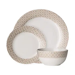 Interiors by Premier Avie Casablanca Natural Dinner Set (Mob)