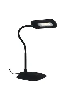 Luminosa DARWIN LED Reading Desk Lamp Black 450lm 4000K Dimmable 16x16x53.5cm