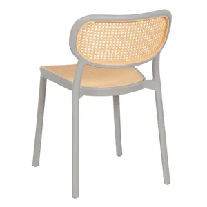 Vernia Stacking Side Chair (Set of 2) Light Grey