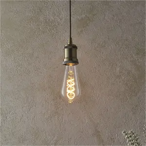 Clear Glass 4W E27 Pear Filament LED Light Bulb - Dimmable Warm White - 265lm 2200k