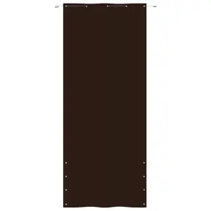 Berkfield Balcony Screen Brown 100x240 cm Oxford Fabric