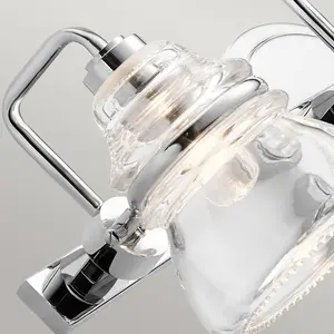 Luminosa Kichler Talland Bathroom Wall Lamp Polished Chrome, IP44