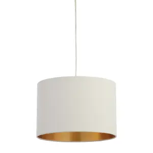 Inlight Helene Ivory Gold effect Light shade (D)30cm