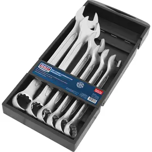 6-Piece Extra Large Combination Spanner Set for Professional Use