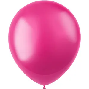 Globos Latex Plain Balloons (Pack of 100) Fuchsia (9in)