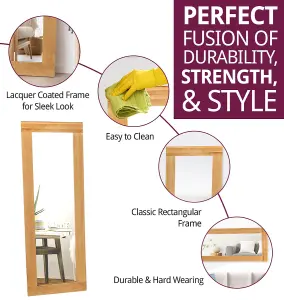 Hallowood Furniture Waverly Oak - Oak Framed Mirror (MIR1380-S)