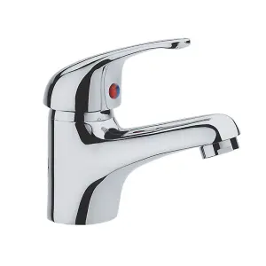 Lago Polished Chrome Round Deck-mounted Basin Mono Mixer Tap