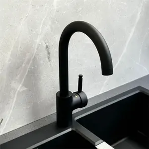 Liquida BHT311MB 3 In 1 Matt Black Kitchen Instant Boiling Hot Water Tap