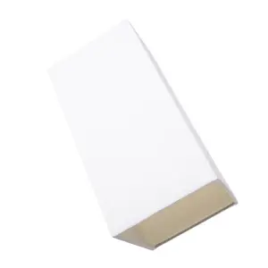 Contemporary and Stylish White Linen Fabric Tall Rectangular 25cm Lampshade