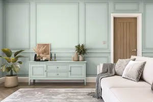 Hemway Chalk Based Furniture Paint Matt A5 Sample, Aquamarine Blue, Peel & Stick Swatch For Interior Walls Wood