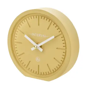 Interval Minimalist Desk Clock 15cm - Yellow