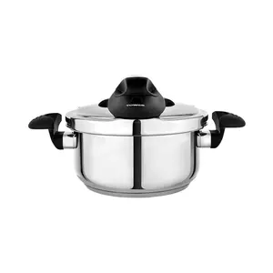 Tower T920002 Pressure Cooker, Twist/Turn Lid, Stainless Steel, 4 Litre, 22 cm 4L