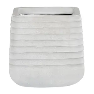 Plant Pot PARIKIA Synthetic Material White