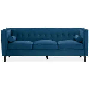 Interiors by Premier Helia Blue Velvet Sofa