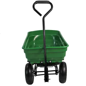 75L Garden Tipping Dump Cart 250 kg Wheelbarrow Trolley Utility Truck Trailer