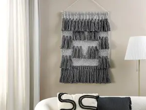 Fabric Wall Hanging JIWA Cotton Grey